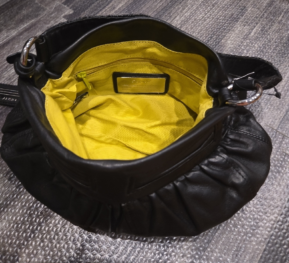 DKNY Black Leather Shoulder Bag - Picture 5 of 5